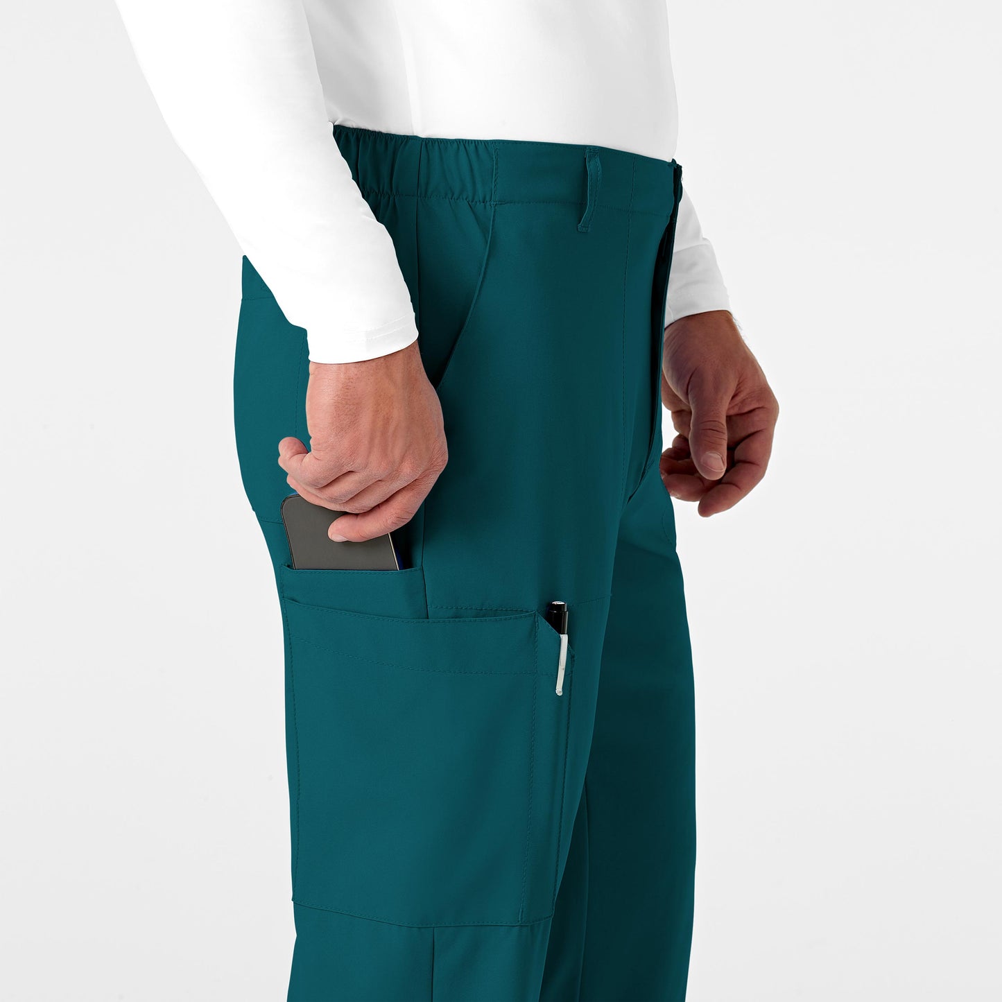 Men's 9-Pocket Flat Front Cargo Scrub Pant - 5355