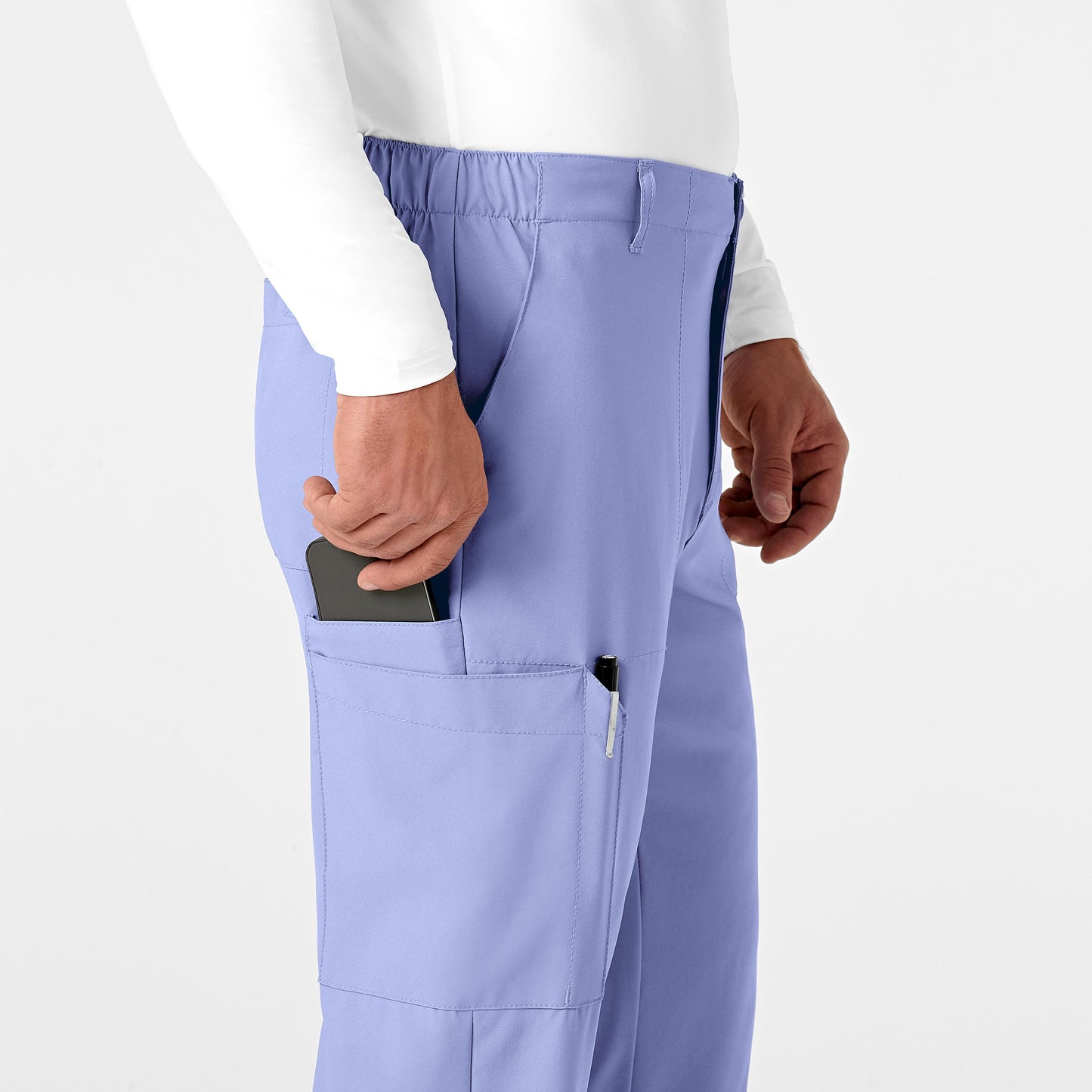 Men's 9-Pocket Flat Front Cargo Scrub Pant - 5355