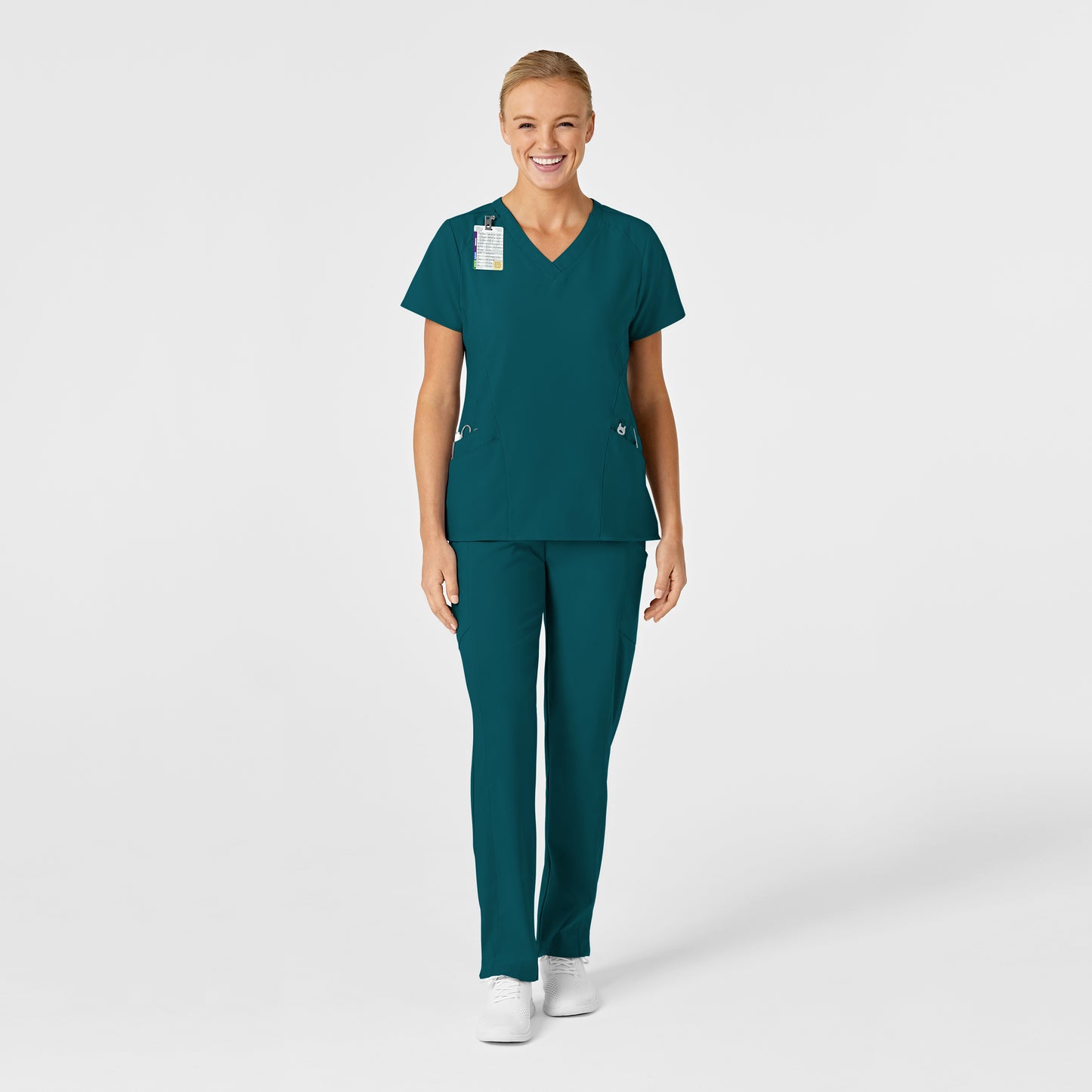 Women's Stylized V-Neck Scrub Top - 6155