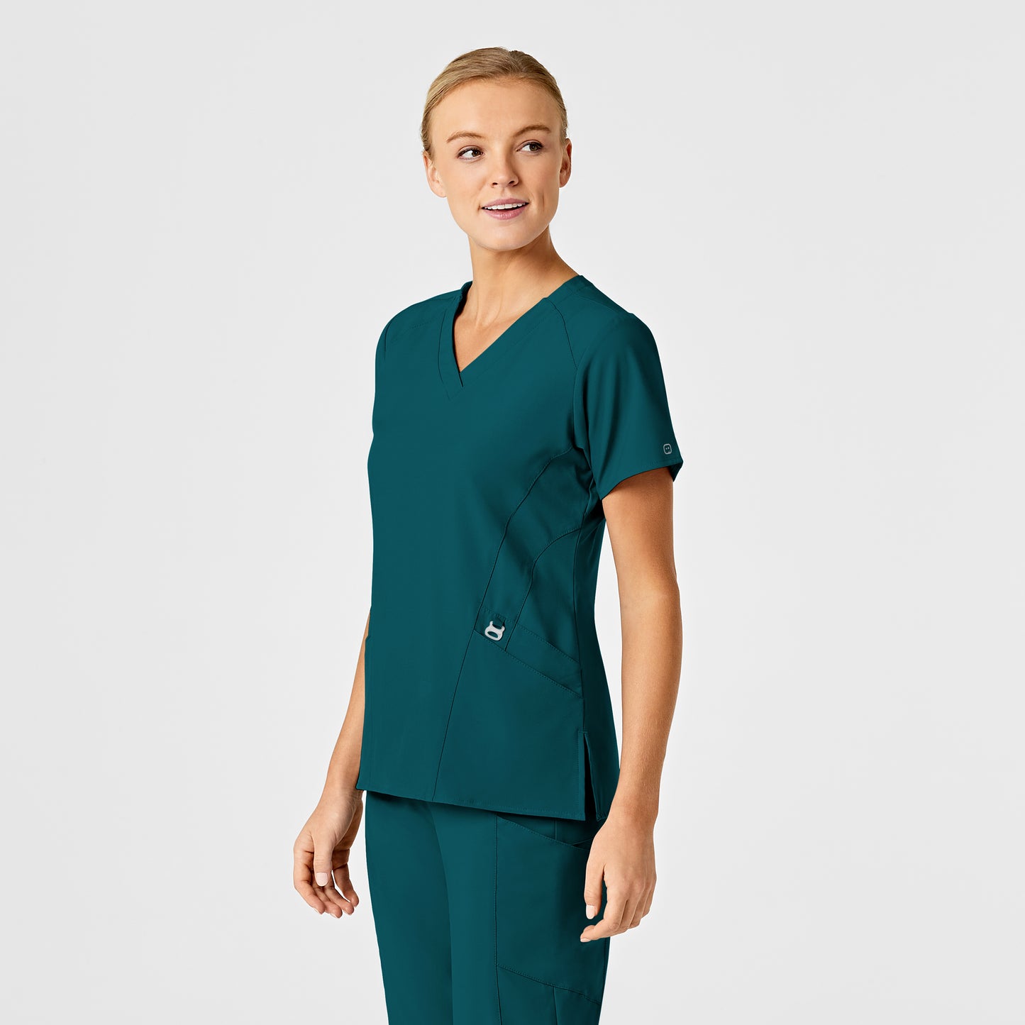 Women's Stylized V-Neck Scrub Top - 6155