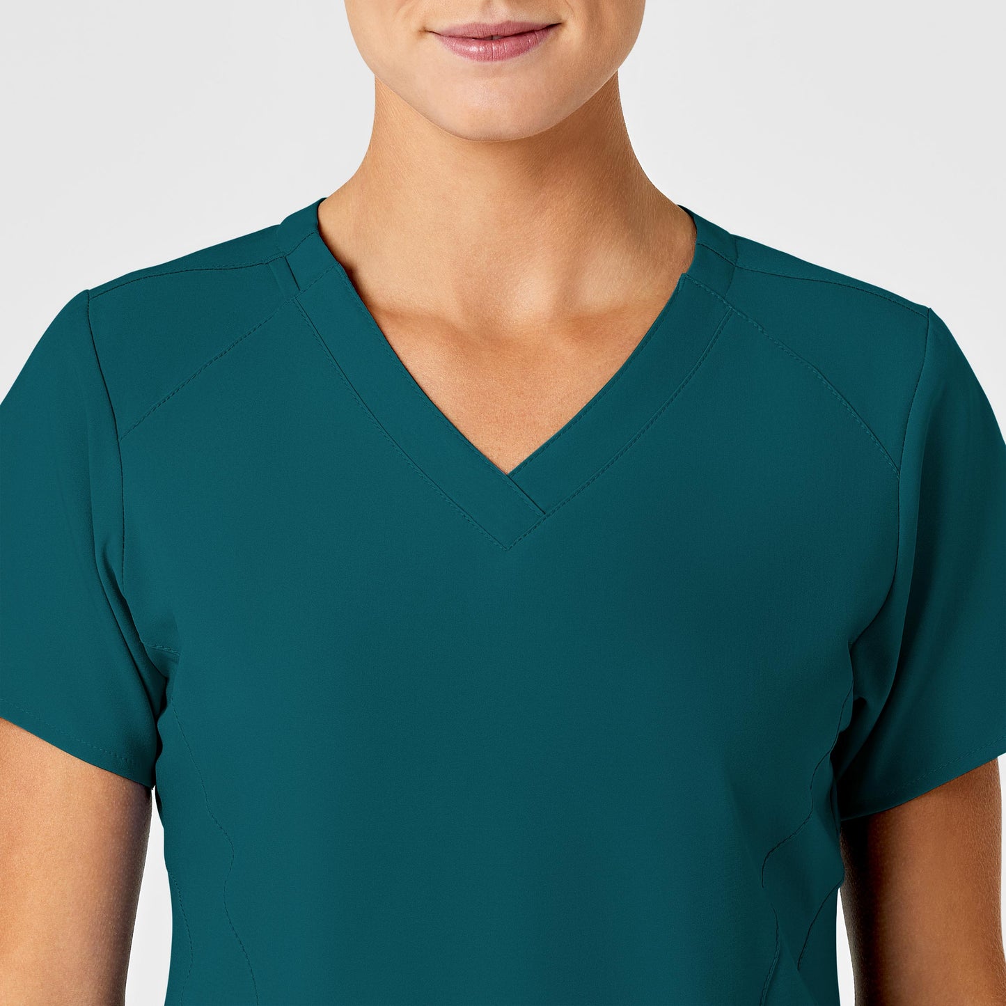 Women's Stylized V-Neck Scrub Top - 6155