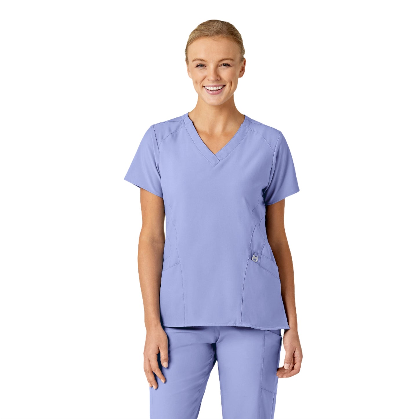 Women's Stylized V-Neck Scrub Top - 6155