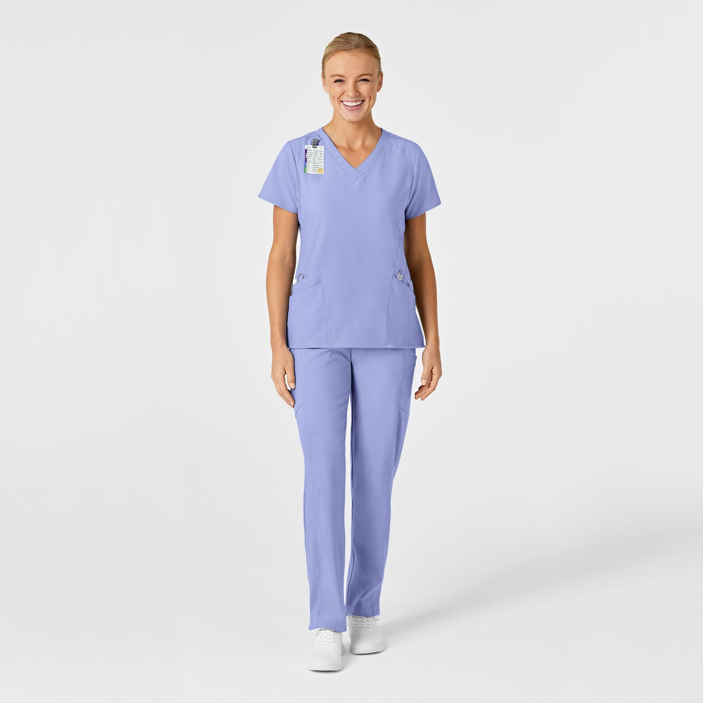 Women's Stylized V-Neck Scrub Top - 6155