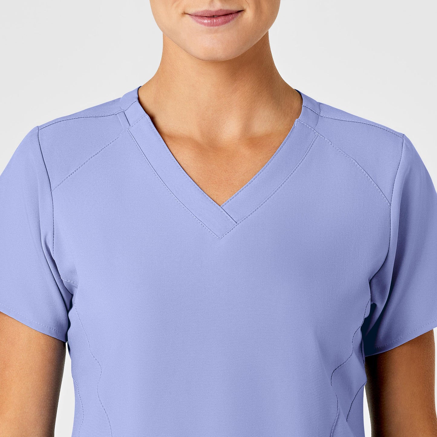 Women's Stylized V-Neck Scrub Top - 6155