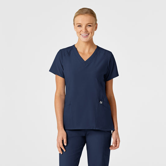 Women's Stylized V-Neck Scrub Top - 6155