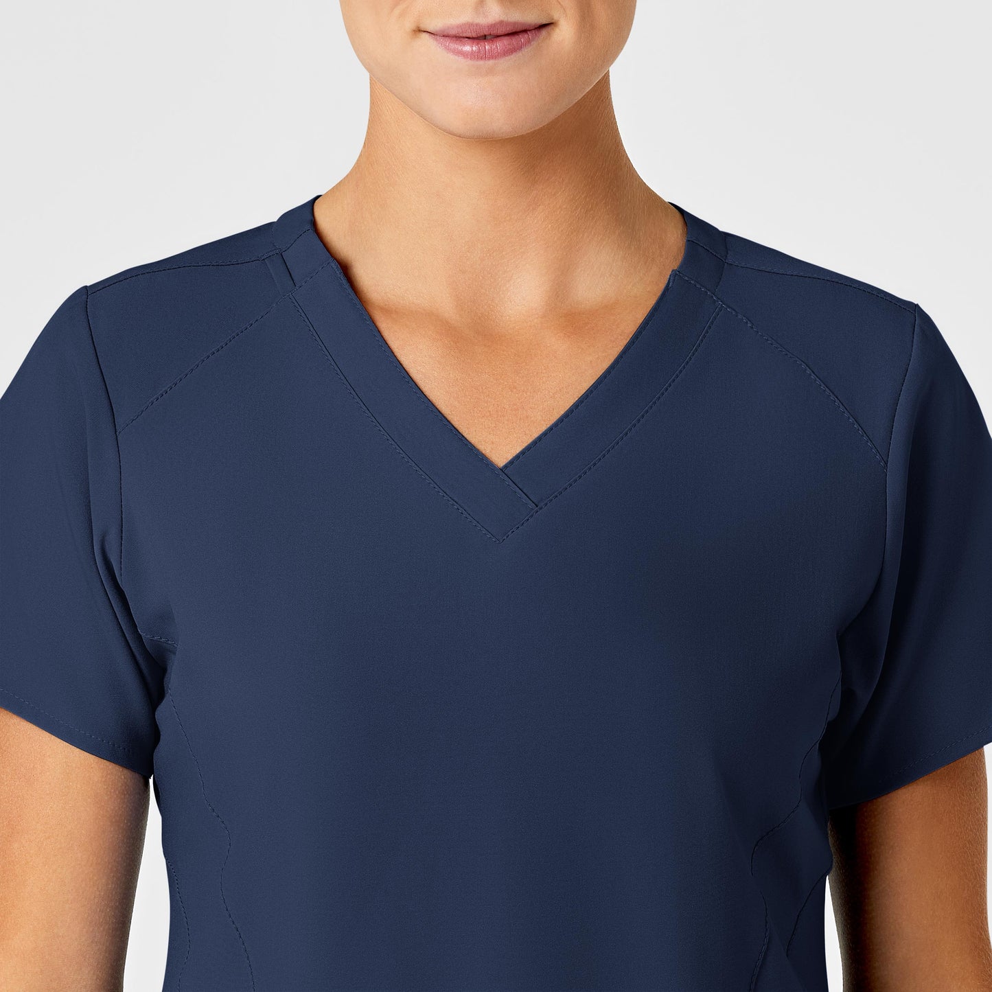 Women's Stylized V-Neck Scrub Top - 6155