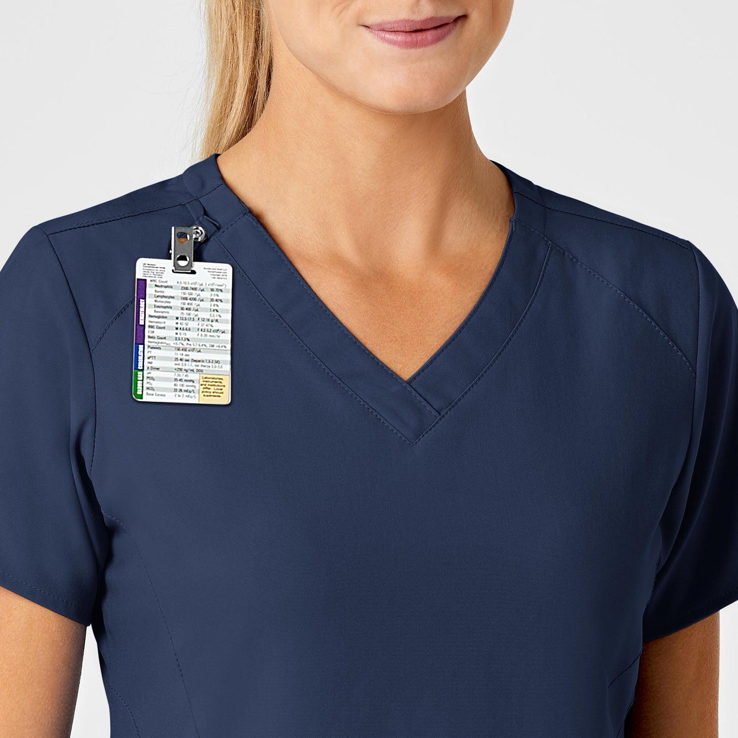 Women's Stylized V-Neck Scrub Top - 6155