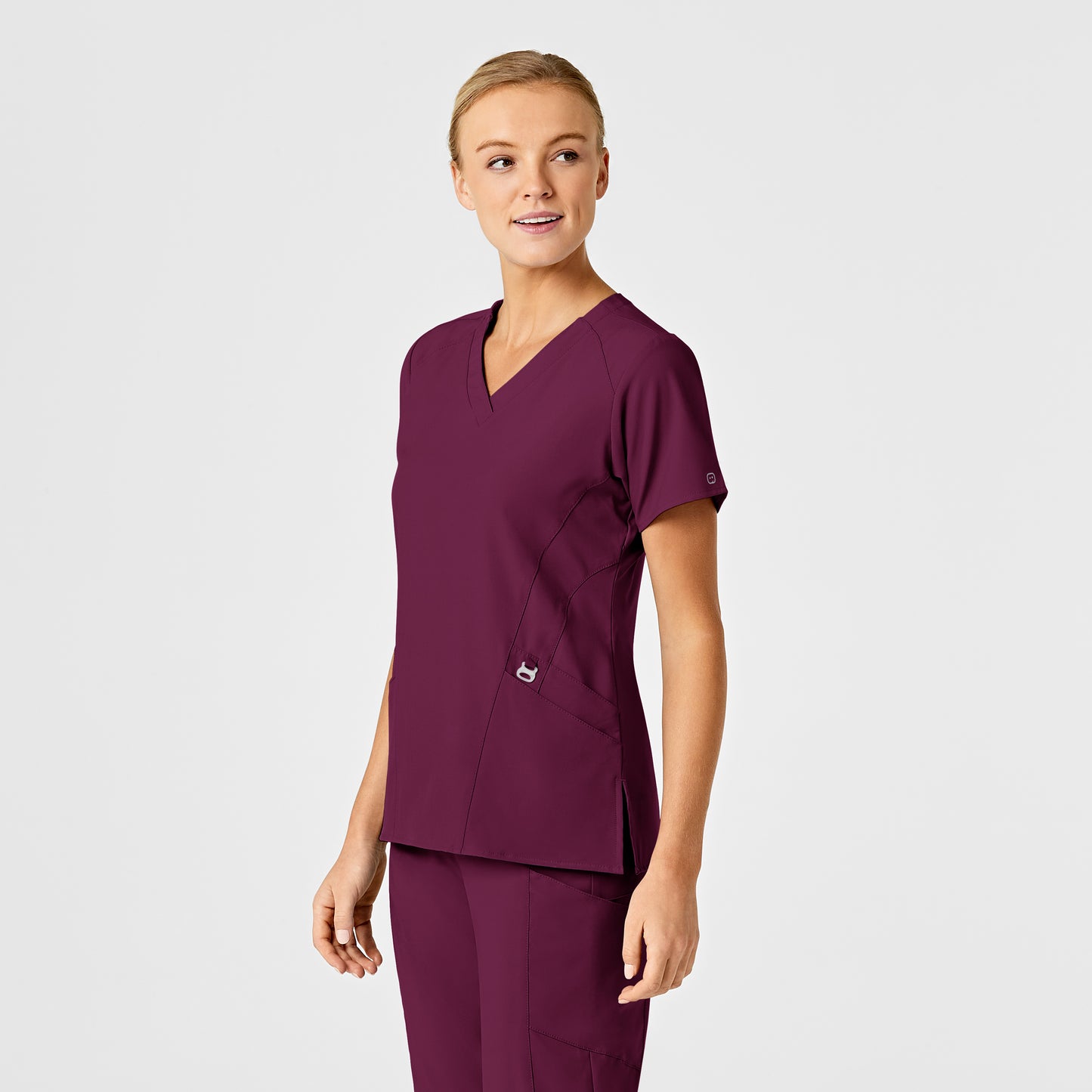 Women's Stylized V-Neck Scrub Top - 6155