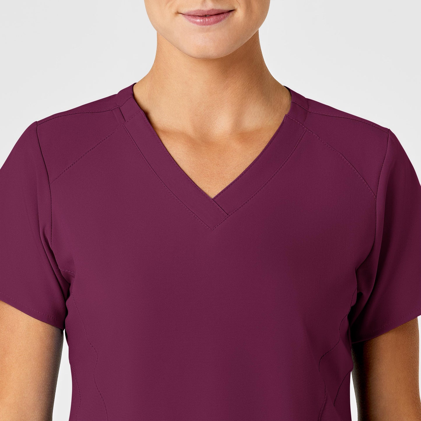 Women's Stylized V-Neck Scrub Top - 6155