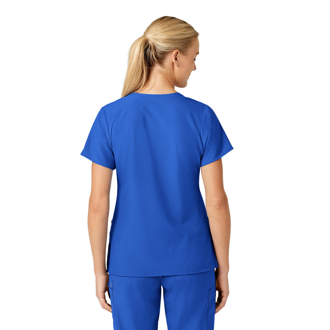 Women's Stylized V-Neck Scrub Top - 6155