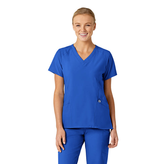 Women's Stylized V-Neck Scrub Top - 6155