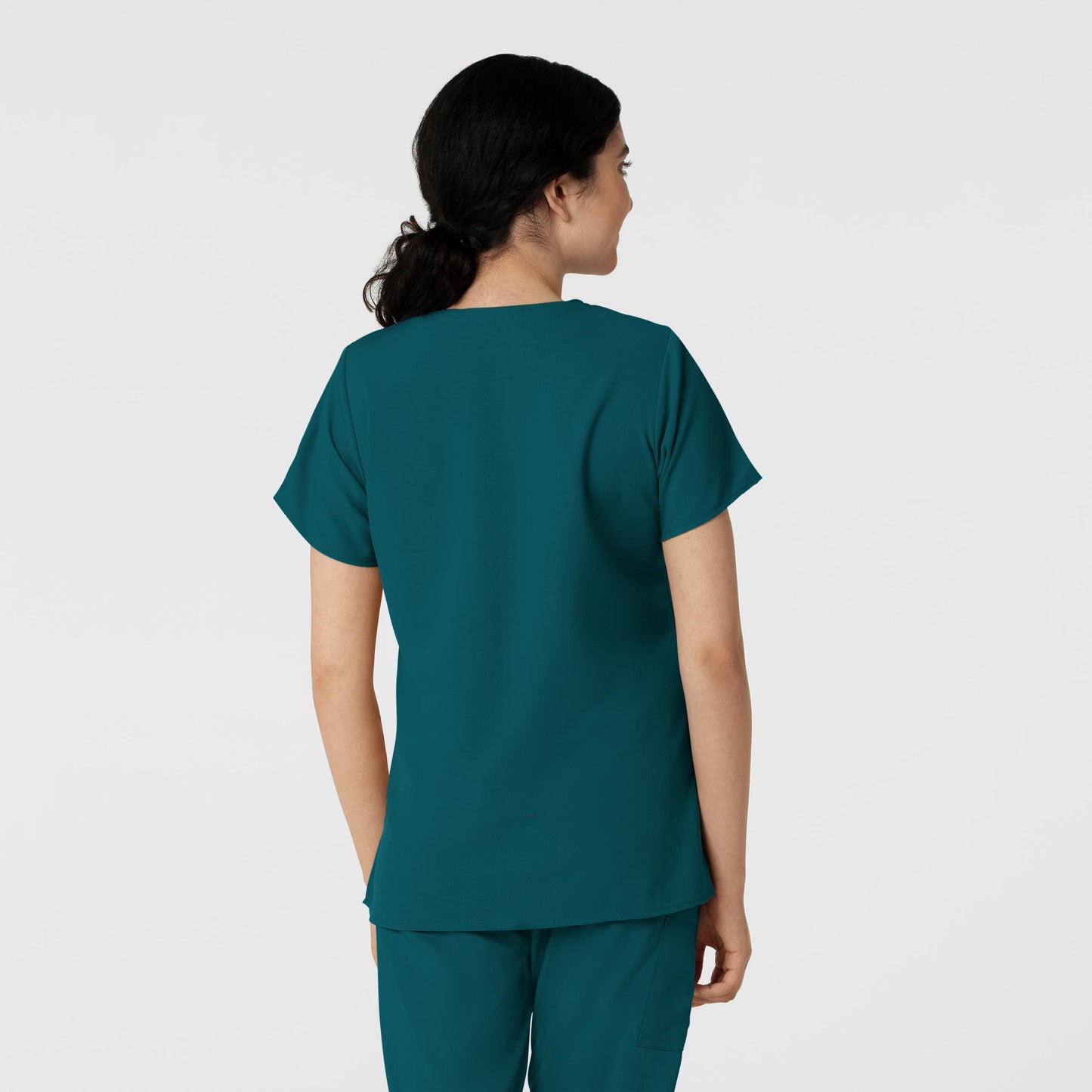 Women's Basic 2-Pocket V-Neck Scrub Top - 6255