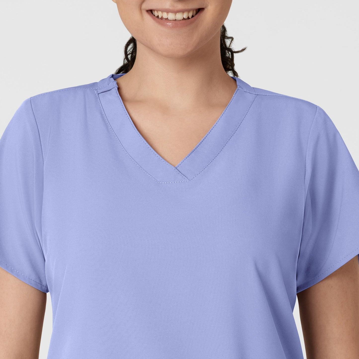 Women's Basic 2-Pocket V-Neck Scrub Top - 6255