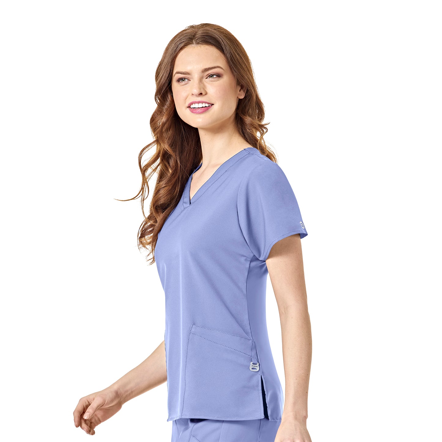 Women's Basic 2-Pocket V-Neck Scrub Top - 6255