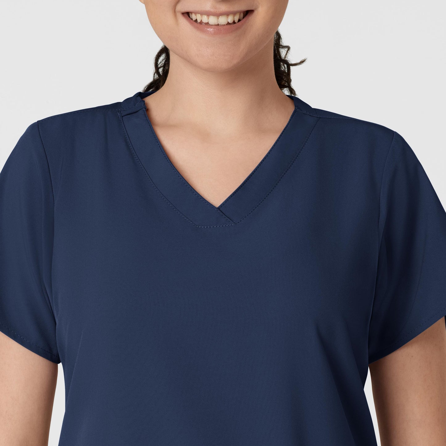 Women's Basic 2-Pocket V-Neck Scrub Top - 6255