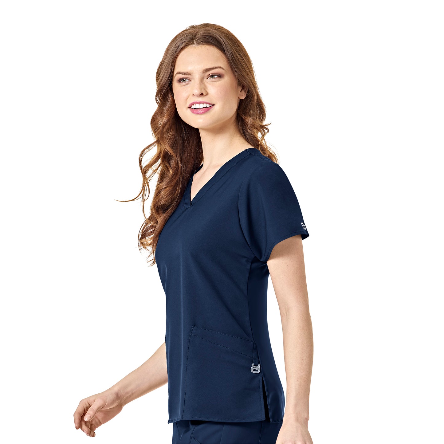 Women's Basic 2-Pocket V-Neck Scrub Top - 6255