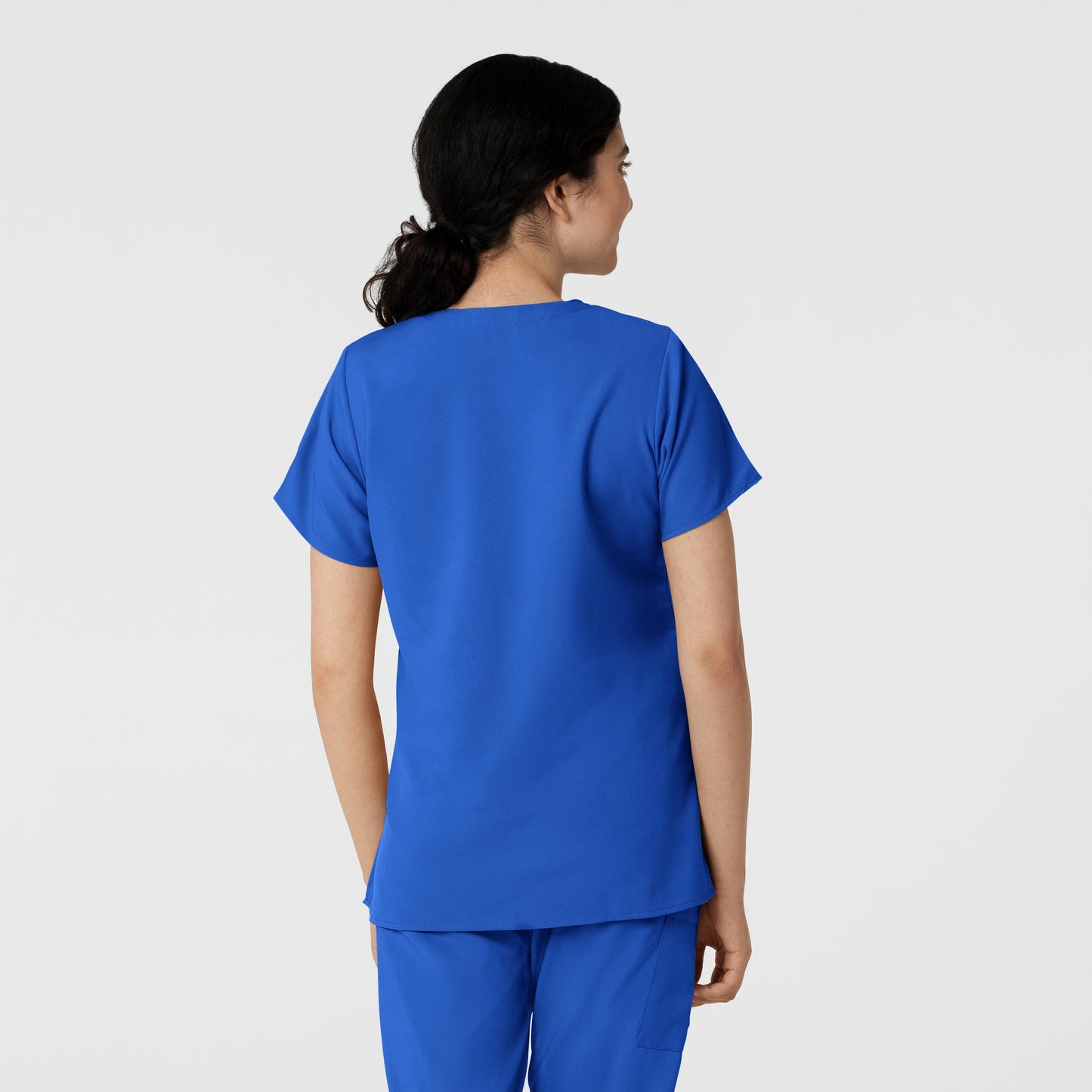 Women's Basic 2-Pocket V-Neck Scrub Top - 6255