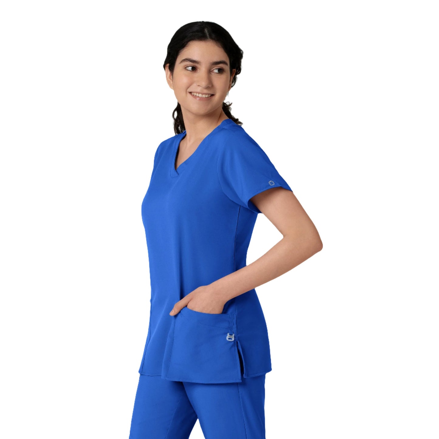 Women's Basic 2-Pocket V-Neck Scrub Top - 6255