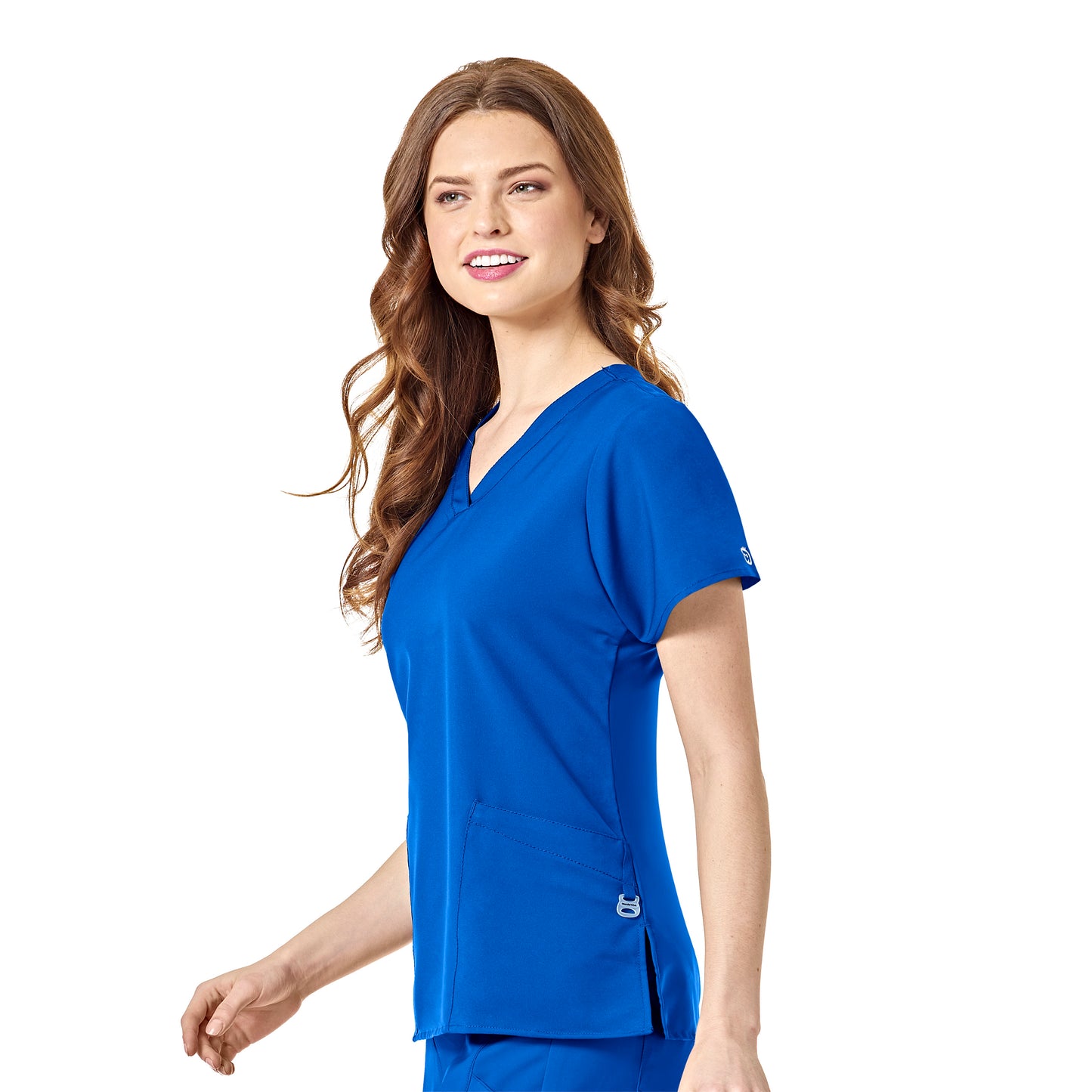 Women's Basic 2-Pocket V-Neck Scrub Top - 6255