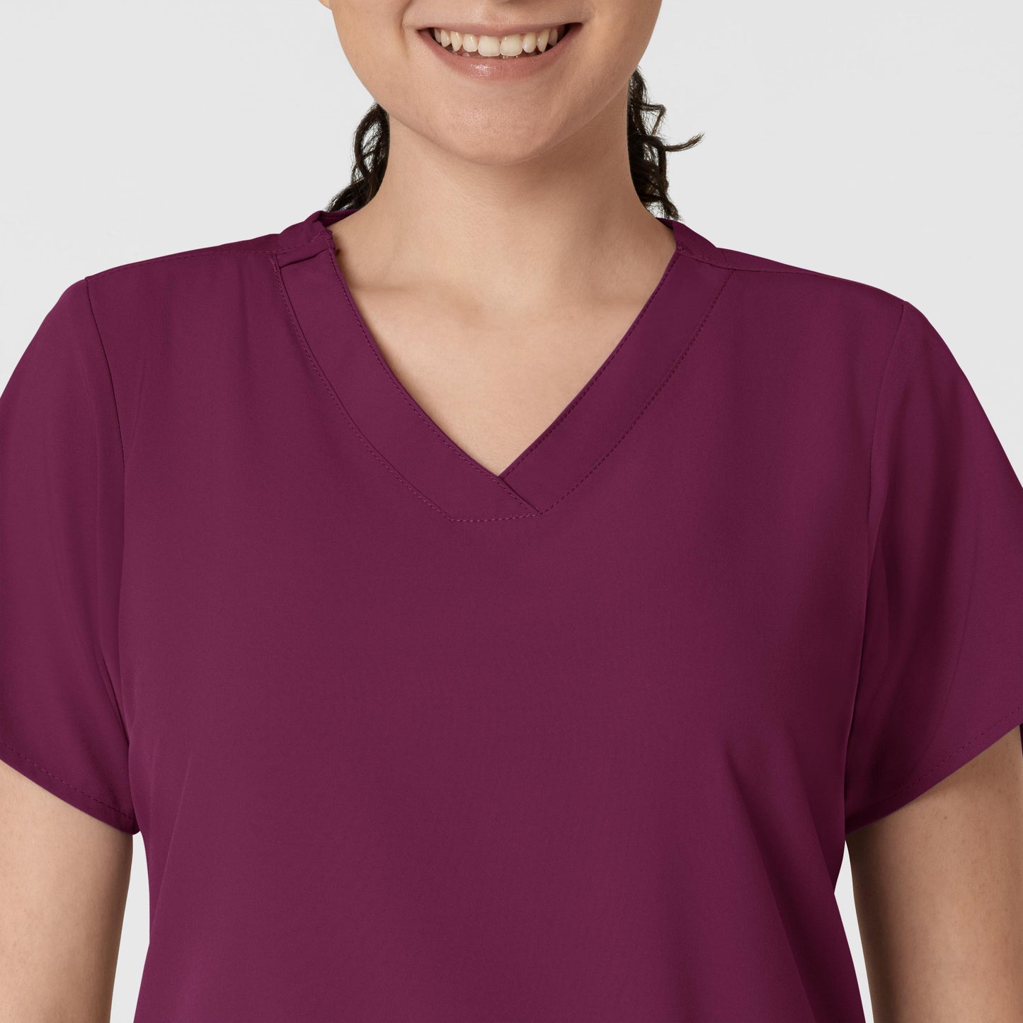 Women's Basic 2-Pocket V-Neck Scrub Top - 6255