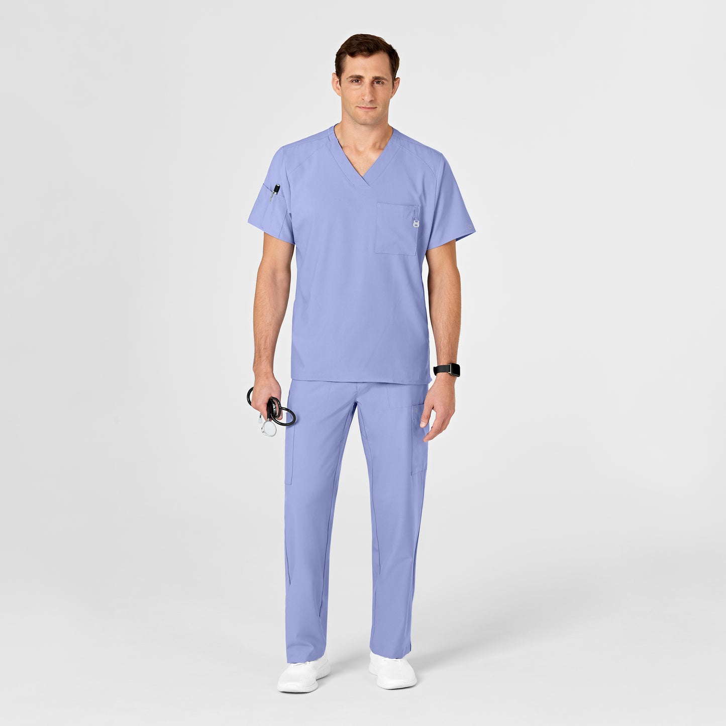 Men's 6-Pocket Utility V-Neck Scrub Top - 6355