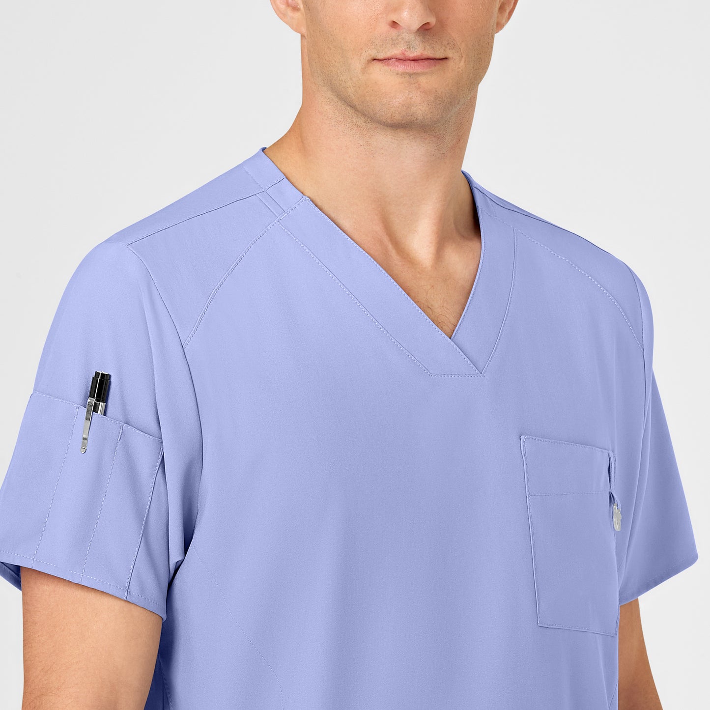 Men's 6-Pocket Utility V-Neck Scrub Top - 6355