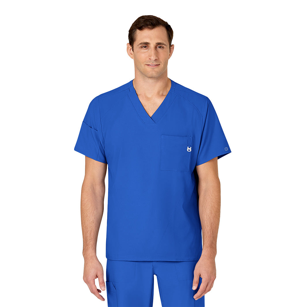 Men's 6-Pocket Utility V-Neck Scrub Top - 6355