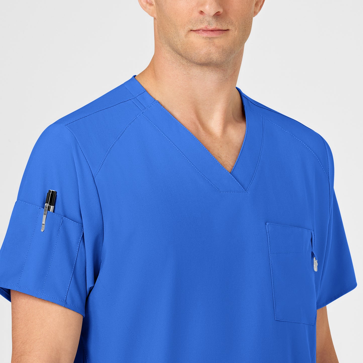 Men's 6-Pocket Utility V-Neck Scrub Top - 6355