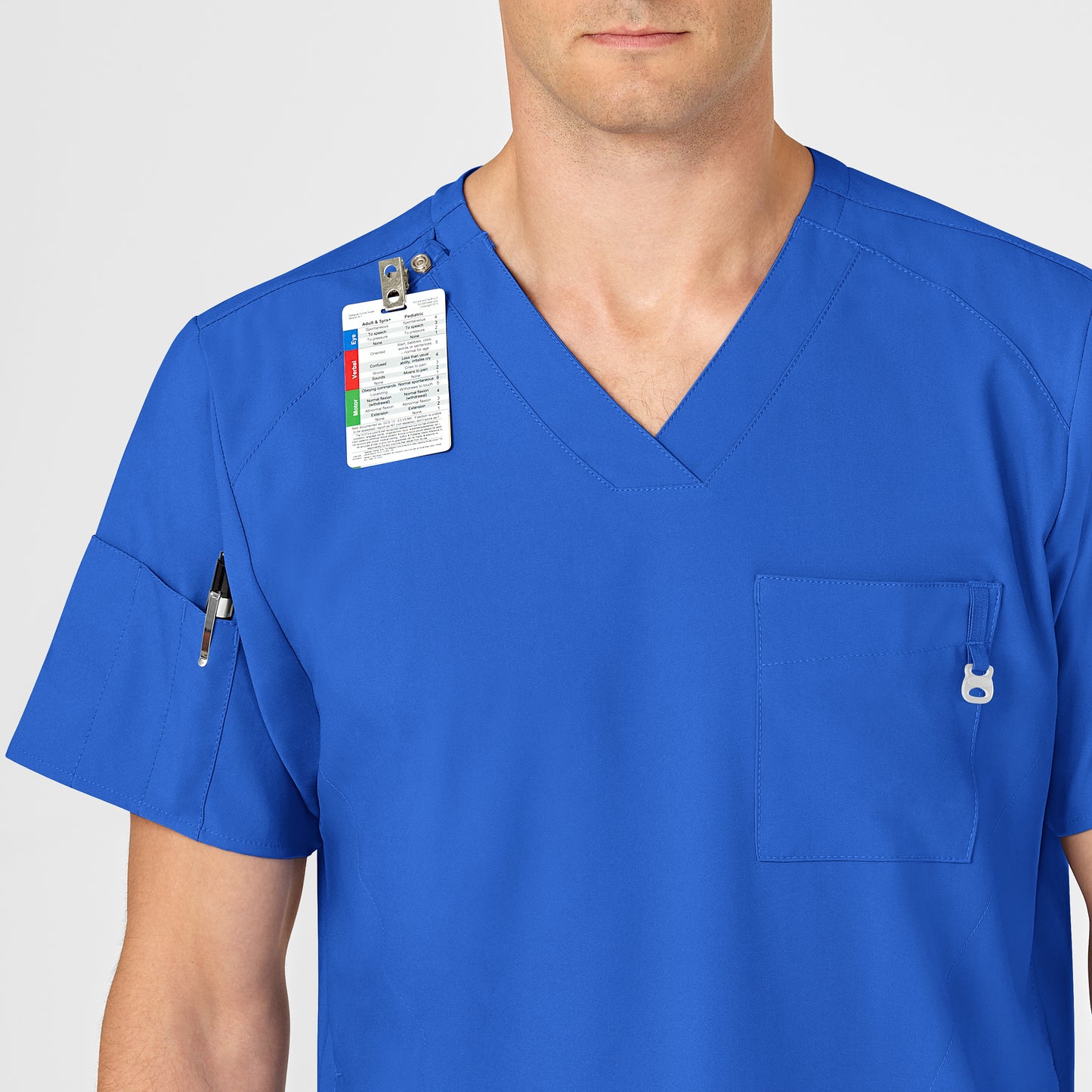 Men's 6-Pocket Utility V-Neck Scrub Top - 6355