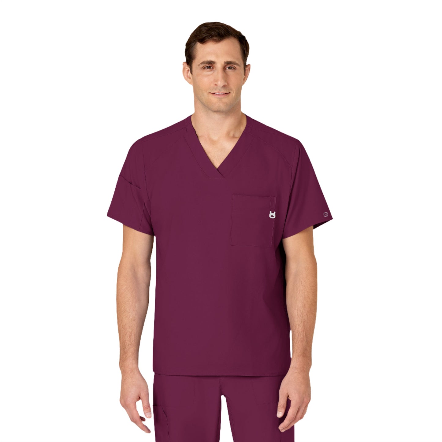 Men's 6-Pocket Utility V-Neck Scrub Top - 6355