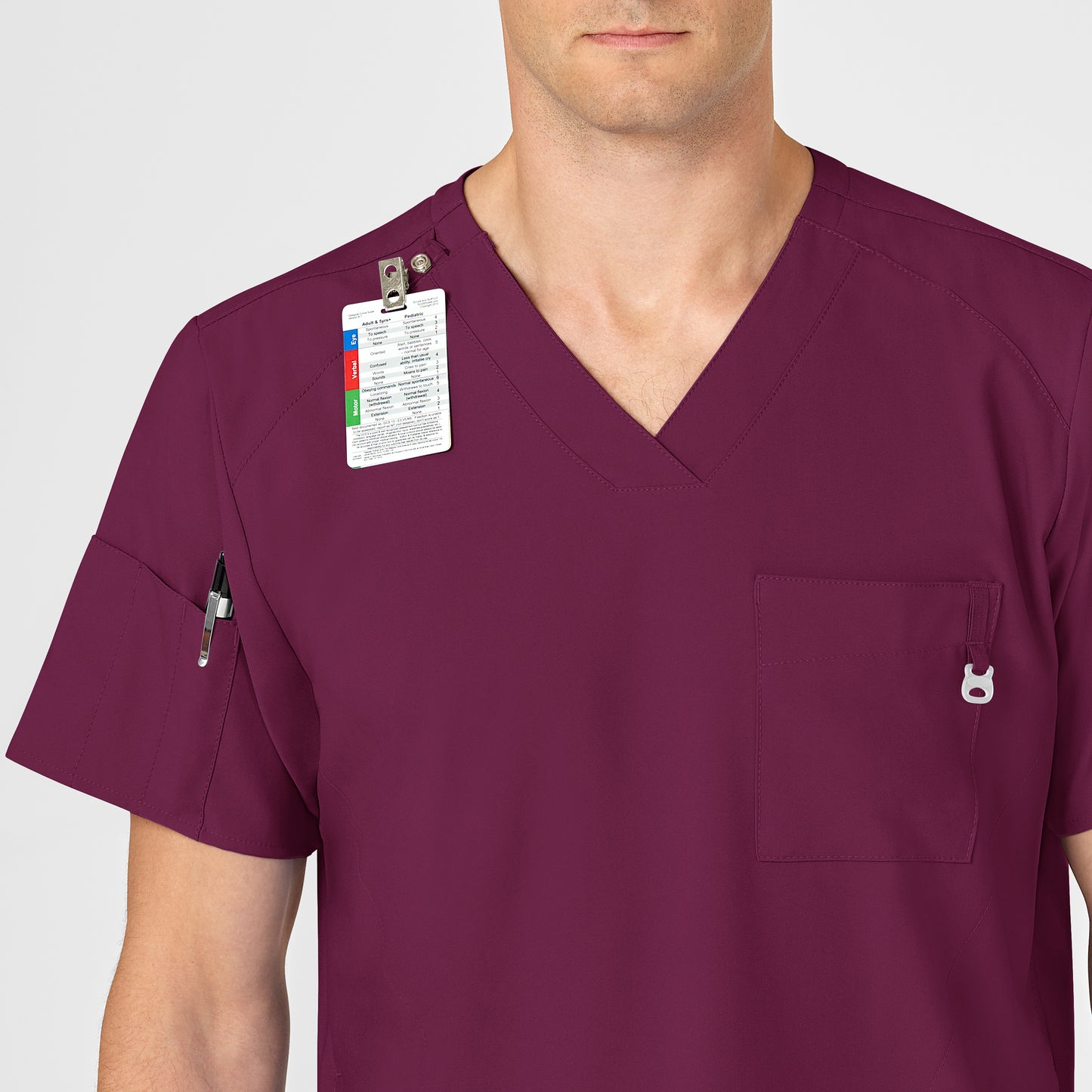 Men's 6-Pocket Utility V-Neck Scrub Top - 6355