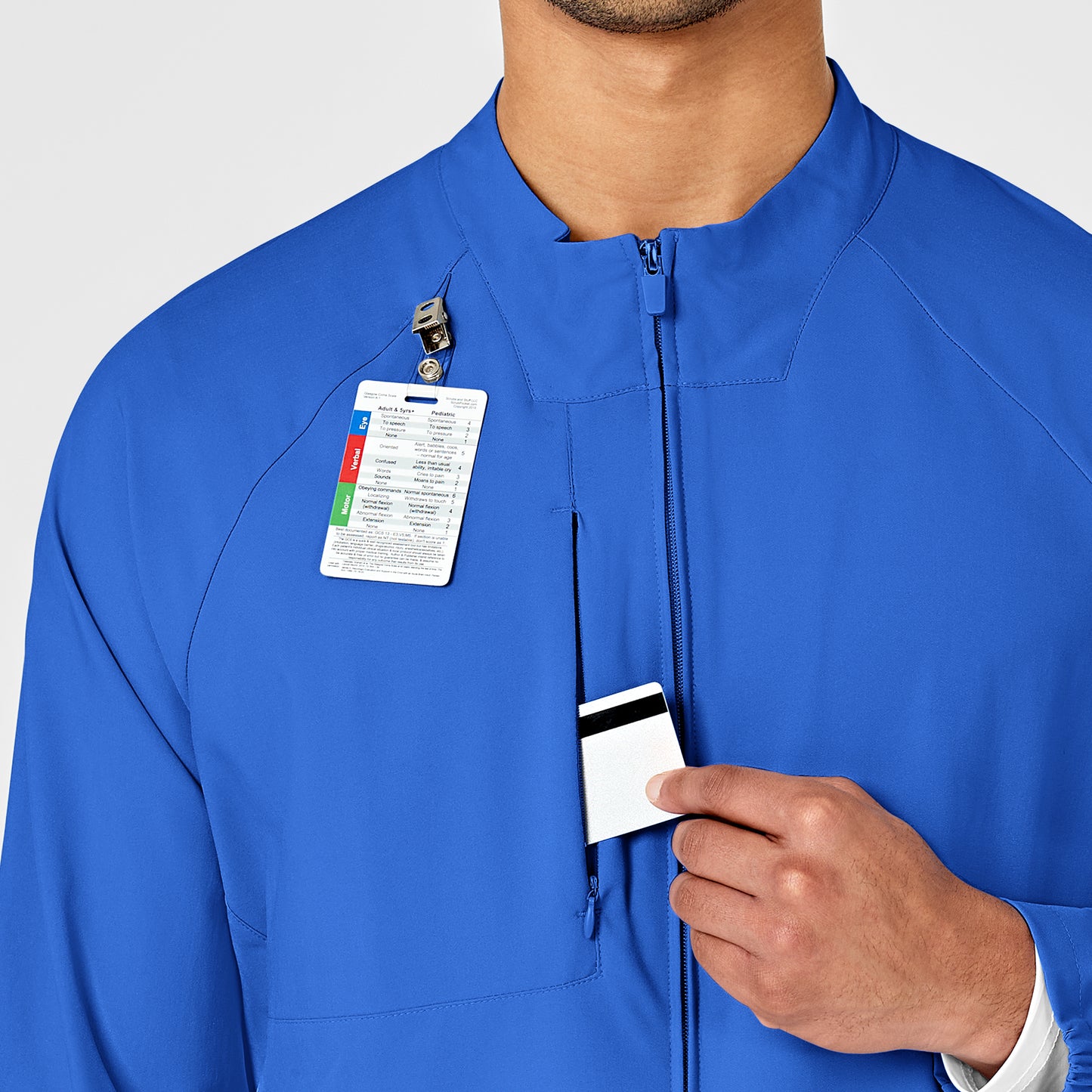 Men's 3-Pocket Zip Front Warm Up Jacket - 8355