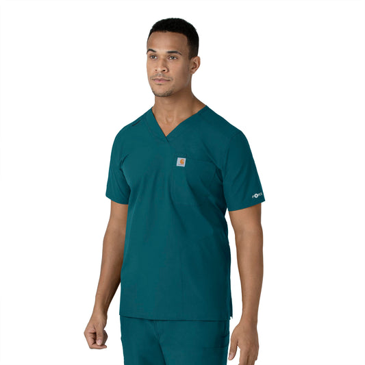 Men's V-Neck 4-Pocket Shirttail Tuck-In Scrub Top - C16113