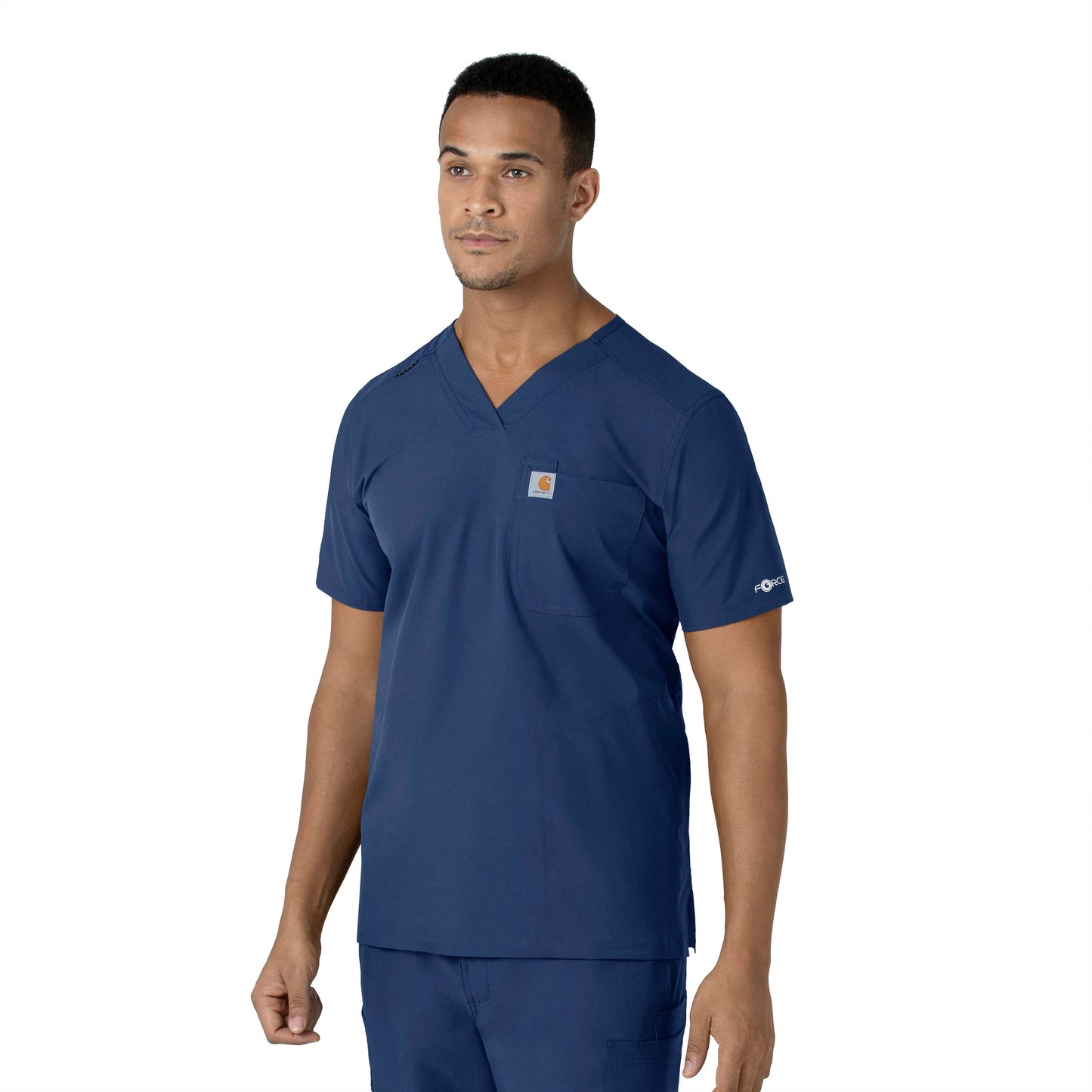 Men's V-Neck 4-Pocket Shirttail Tuck-In Scrub Top - C16113