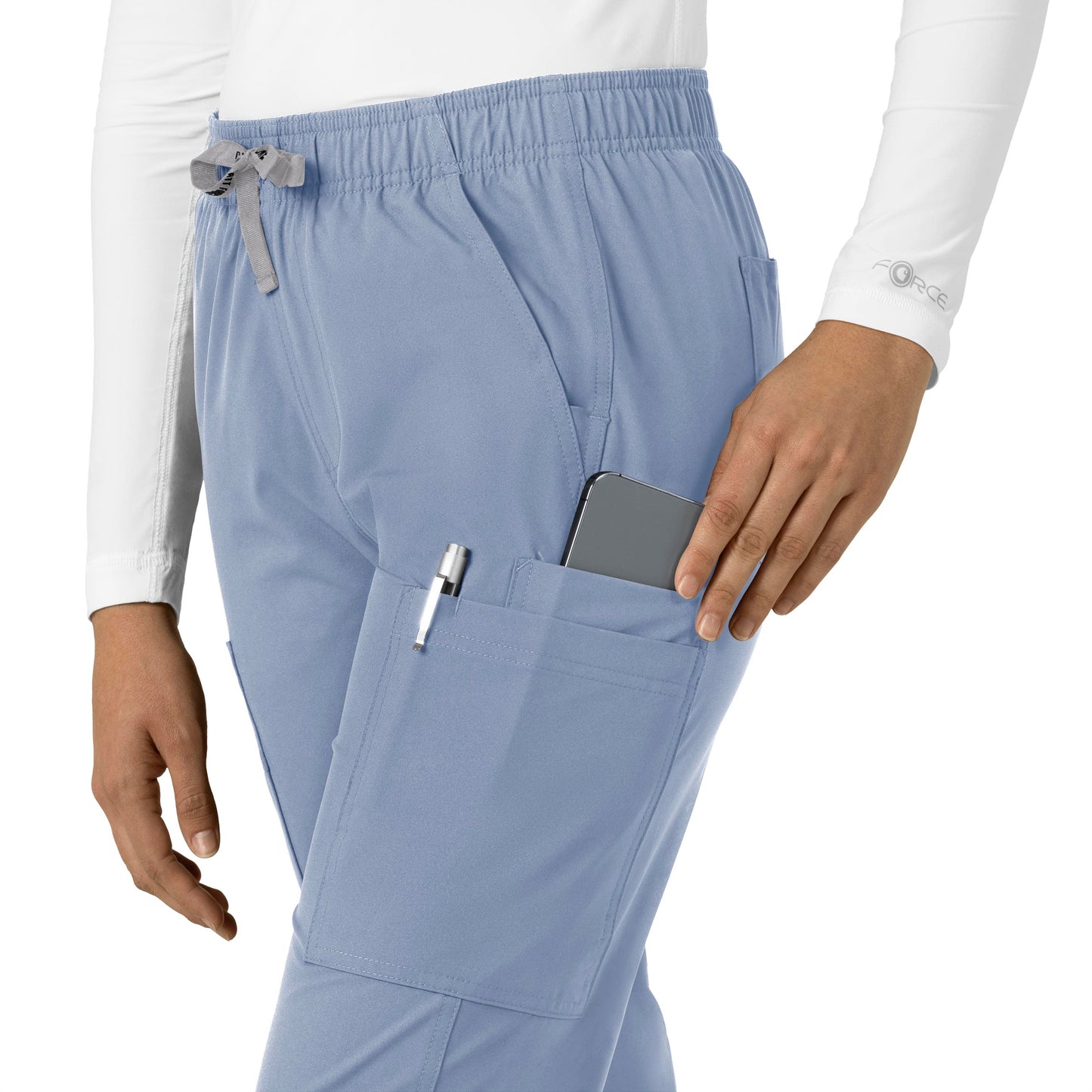 Women's 9-Pocket Mid-Rise Straight Leg Scrub Pant - C51213