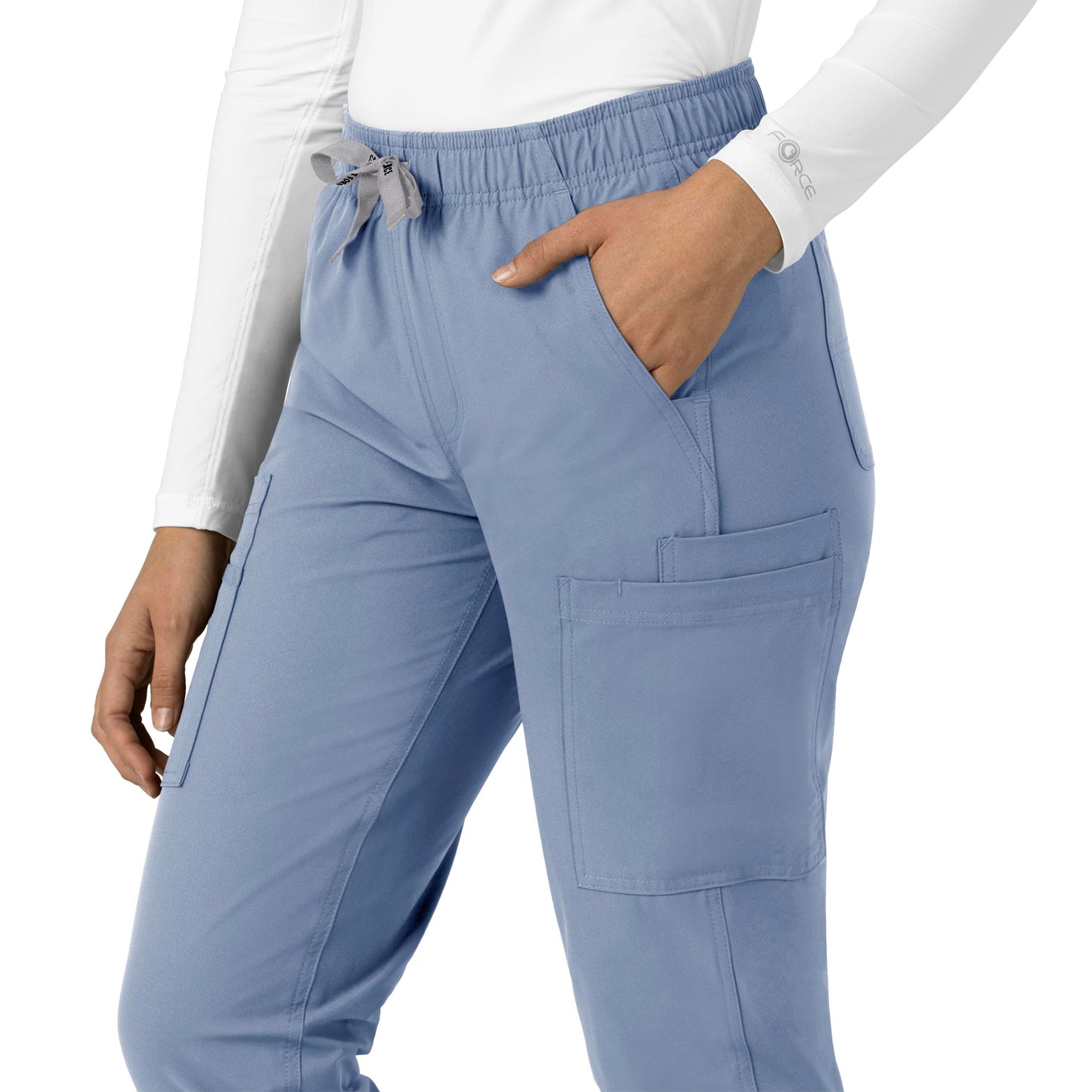 Women's 9-Pocket Mid-Rise Straight Leg Scrub Pant - C51213