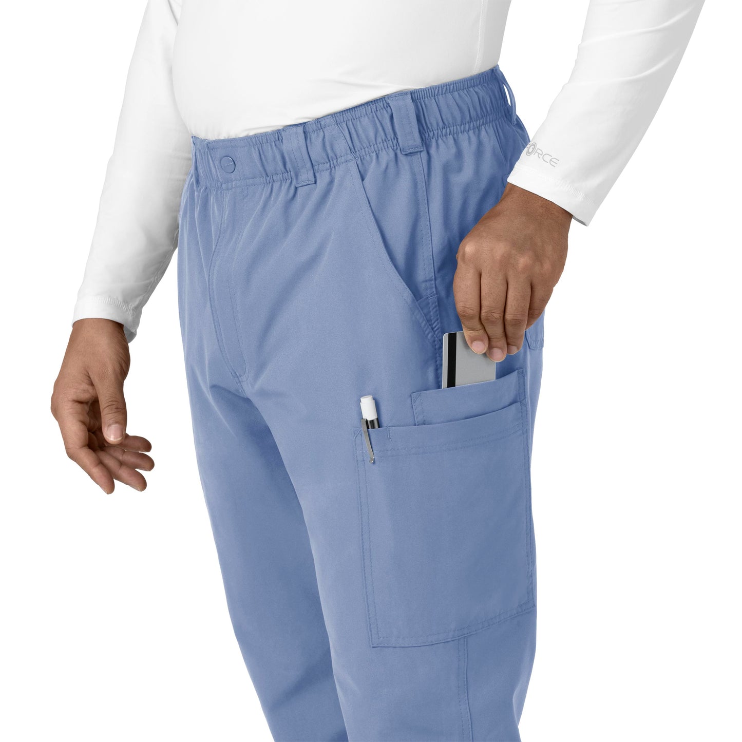 Men's 9-Pocket Straight Leg Cargo Scrub Pant - C56113