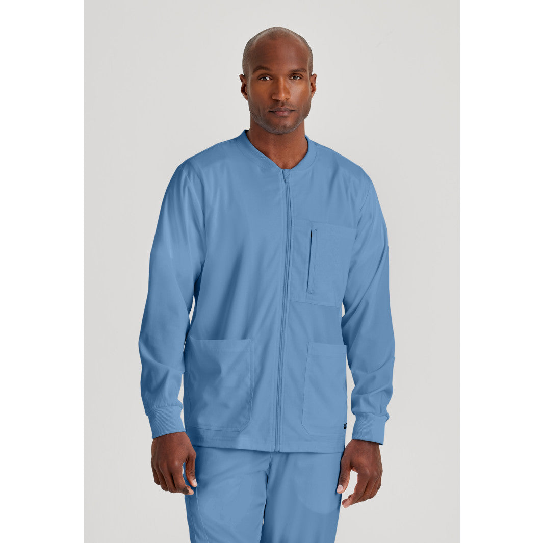 Men's React 5-Pocket Antimicrobial Warm-Up Scrub Jacket - GRSW871