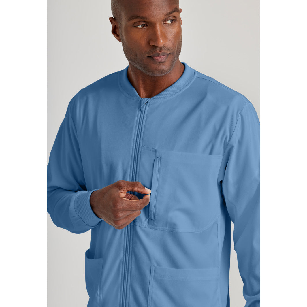 Men's React 5-Pocket Antimicrobial Warm-Up Scrub Jacket - GRSW871