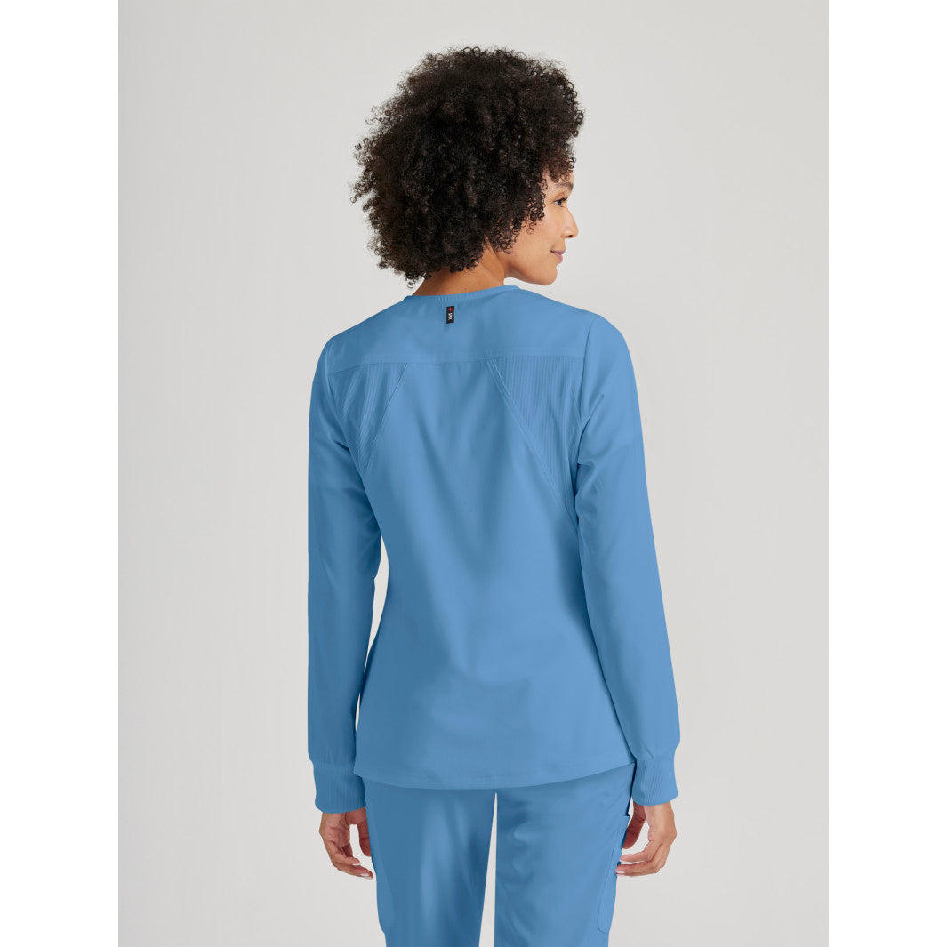 Women's Gianna 5-Pocket Crewneck Scrub Jacket - GRSW873